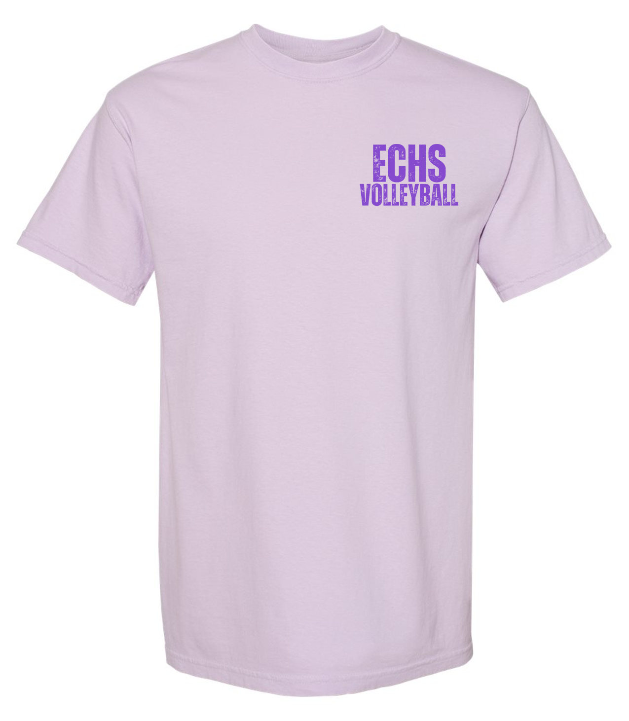 EC High Volleyball Distressed Comfort Colors Short Sleeve T-shirts