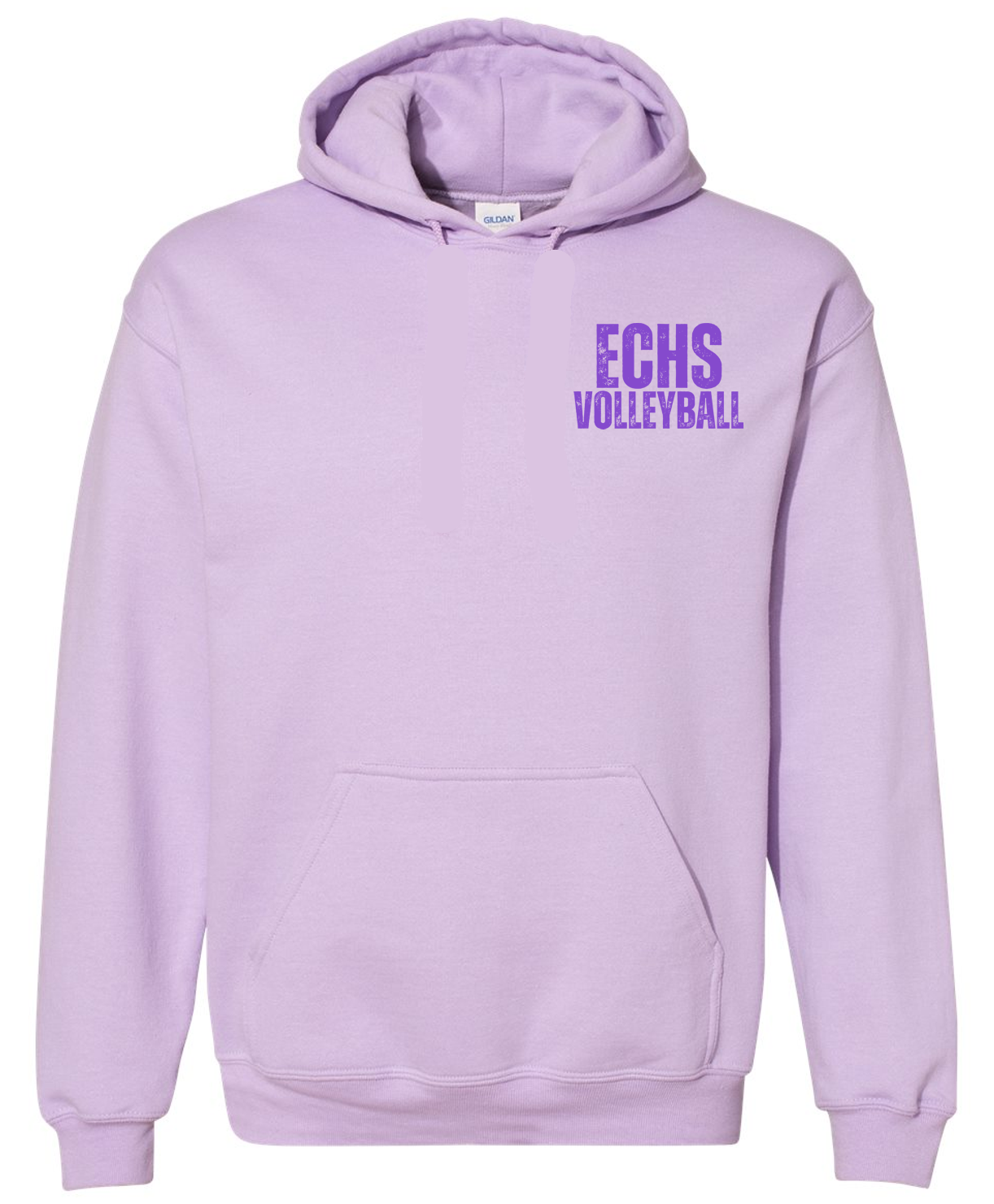 EC High Volleyball Distressed Hoodie Sweatshirt