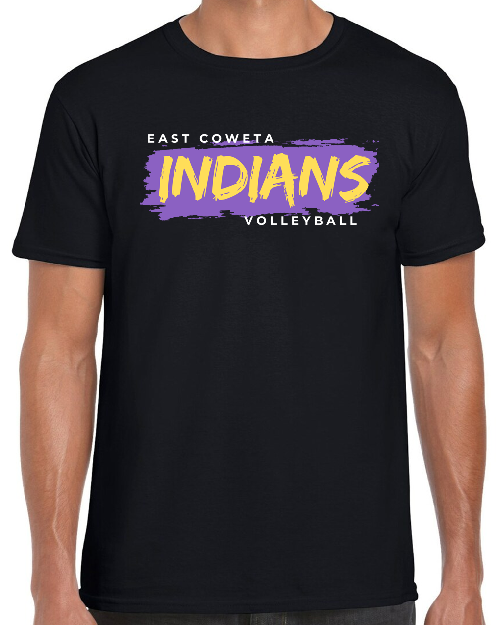EC High Volleyball Paint Splash Short Sleeve T-shirts
