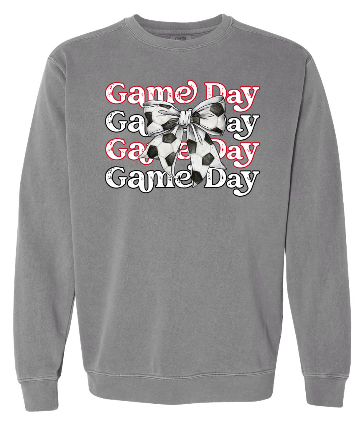 Lagrange Gameday Soccer Bow Comfort Colors Crewneck Sweatshirt