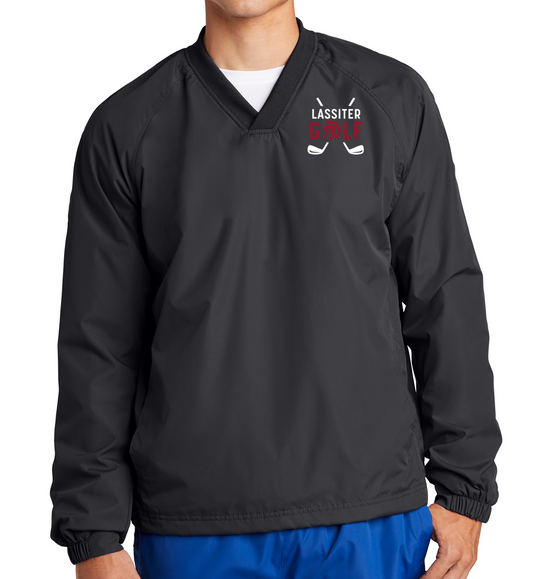 Lassiter Golf Sport-Tek Adult V Neck Windbreaker