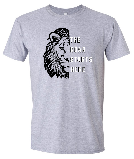 TCS Lower School "The Roar Starts Here Half Lion" Short Sleeve T-Shirt