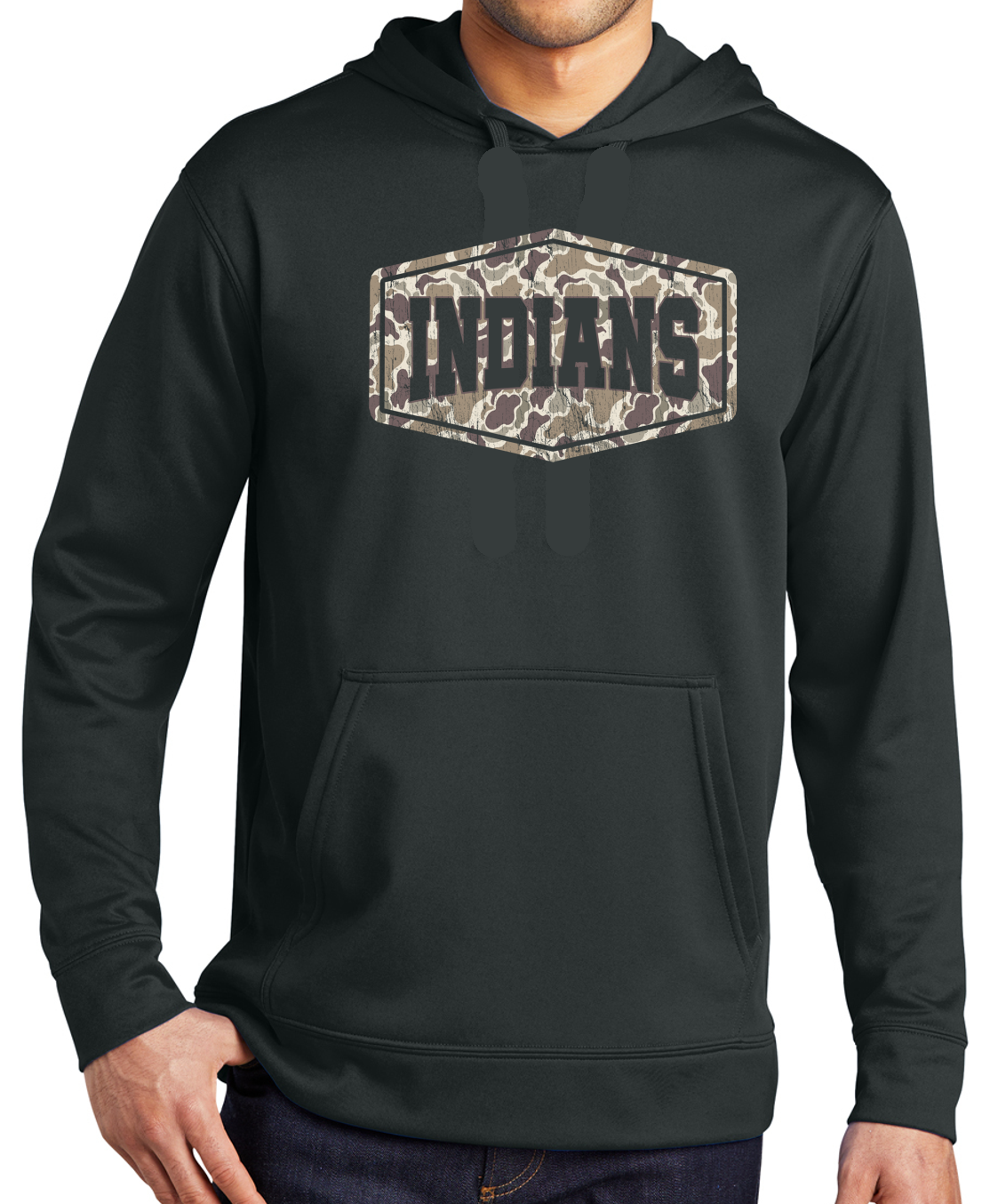 EC Middle Indians Camo Performance Hoodie Sweatshirt