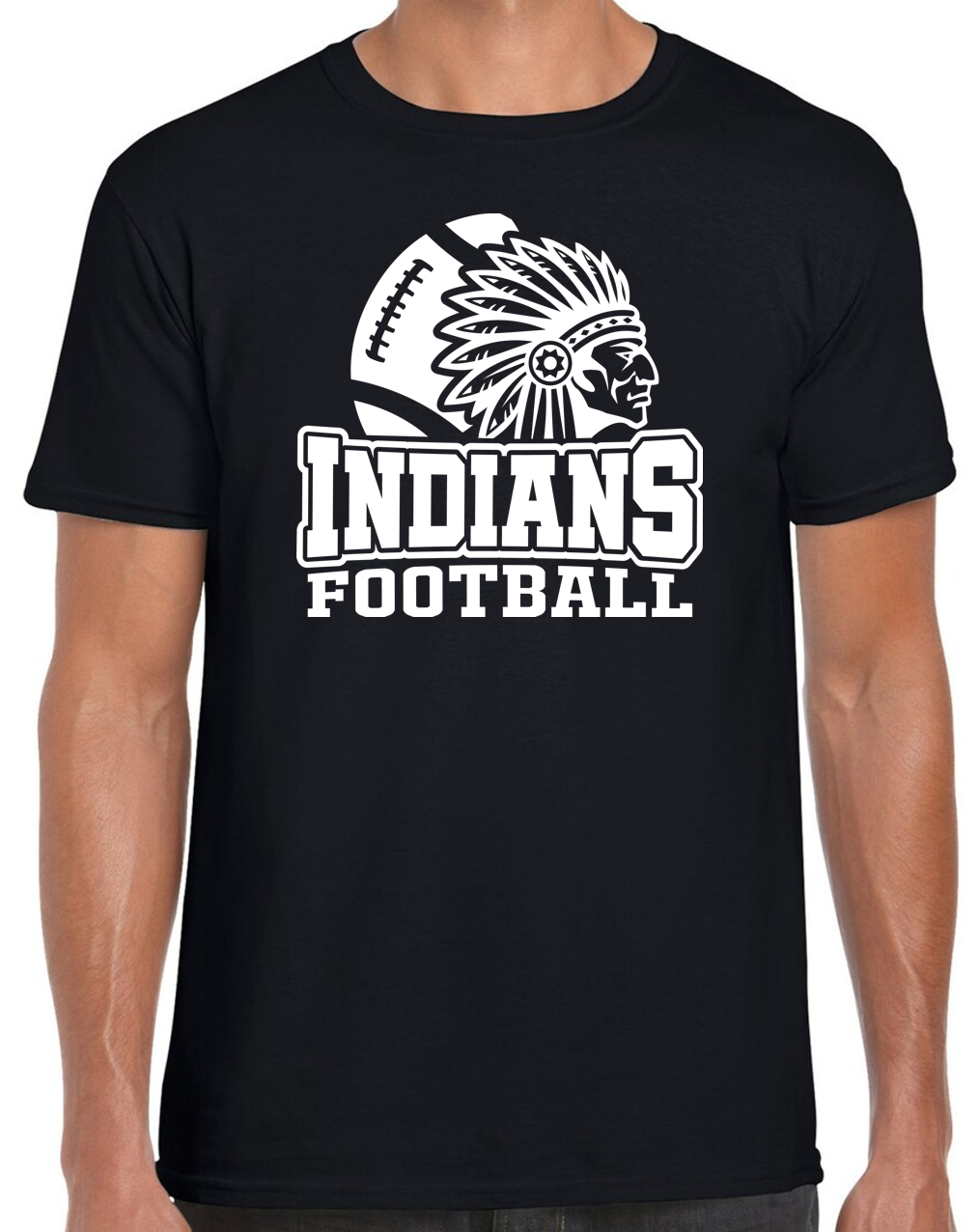 EC Middle Indians Football Sleeve Cotton T-Shirt