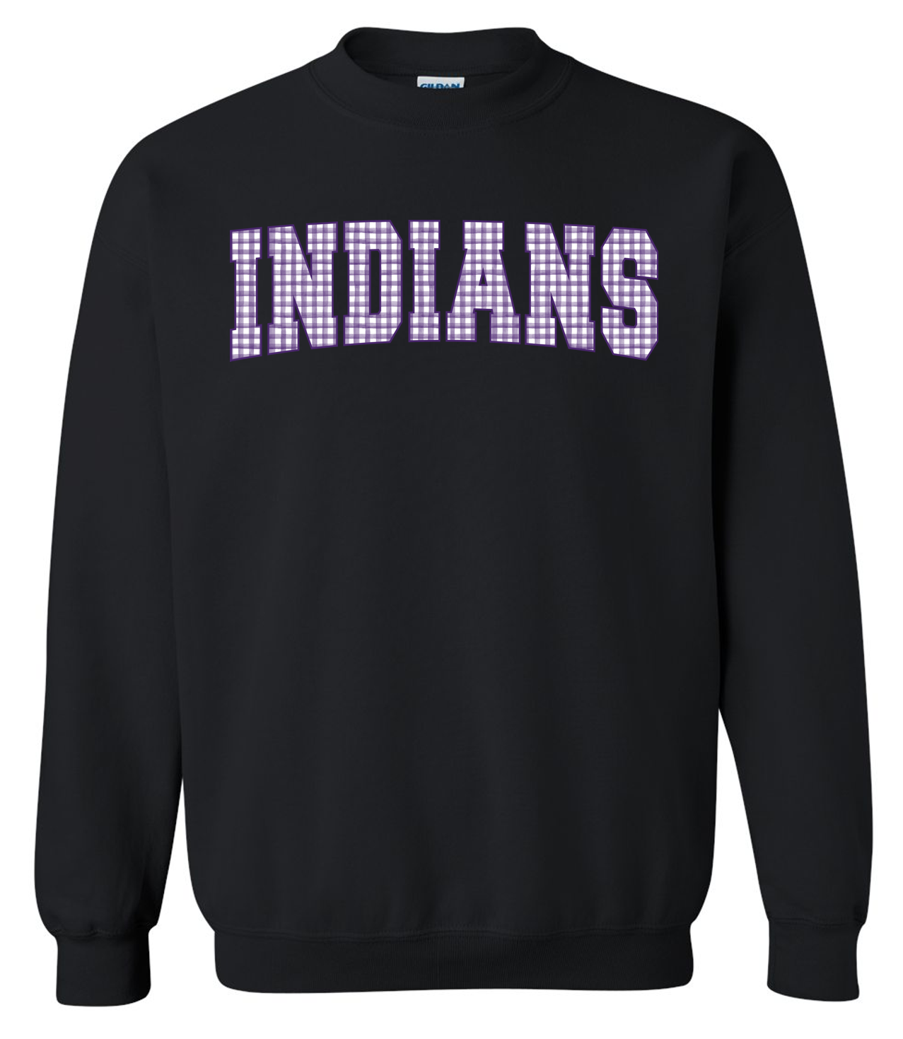 EC Middle Indians Plaid Crewneck Sweatshirt