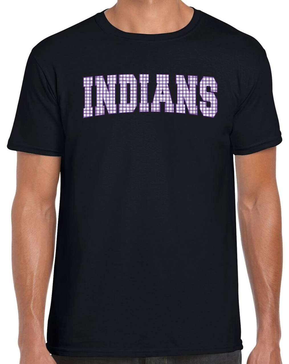 EC Middle Indians Plaid Short Sleeve T-Shirt