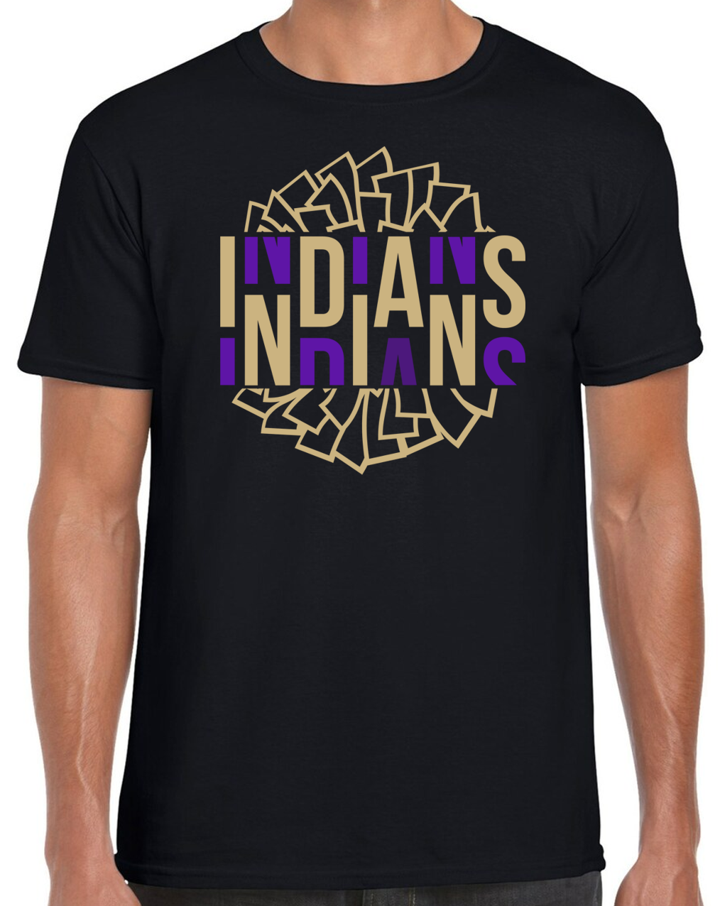 EC Middle Pep Squad Pom Pom Sleeve Cotton T-Shirt