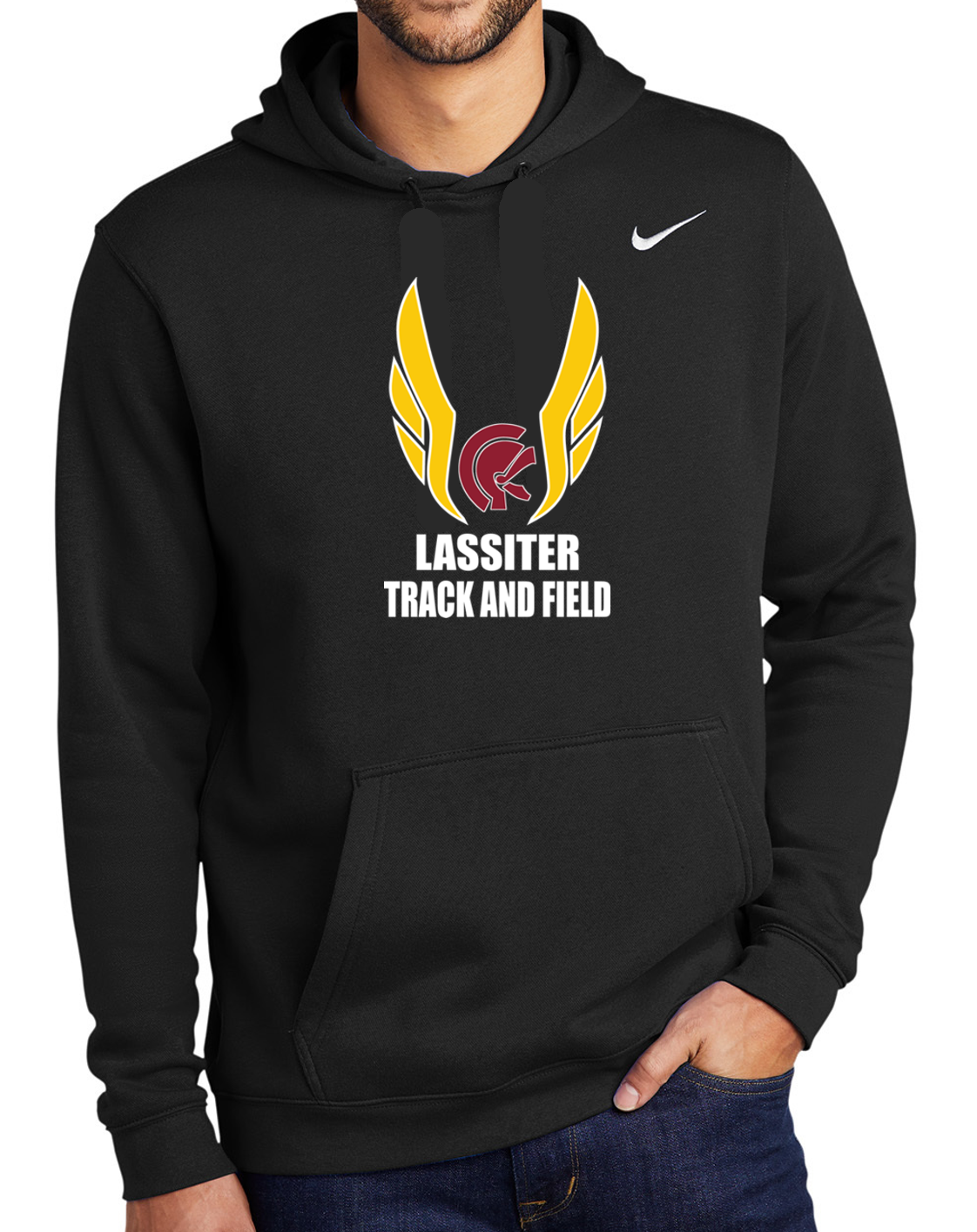 Lassiter Track & Field Nike Cotton Hoodie Sweatshirt