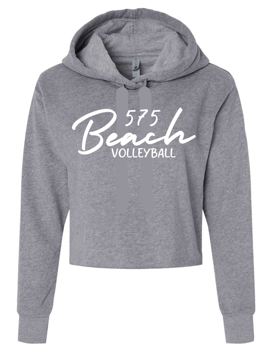 575 Beach Volleyball Raw Edge Crop Hoodie