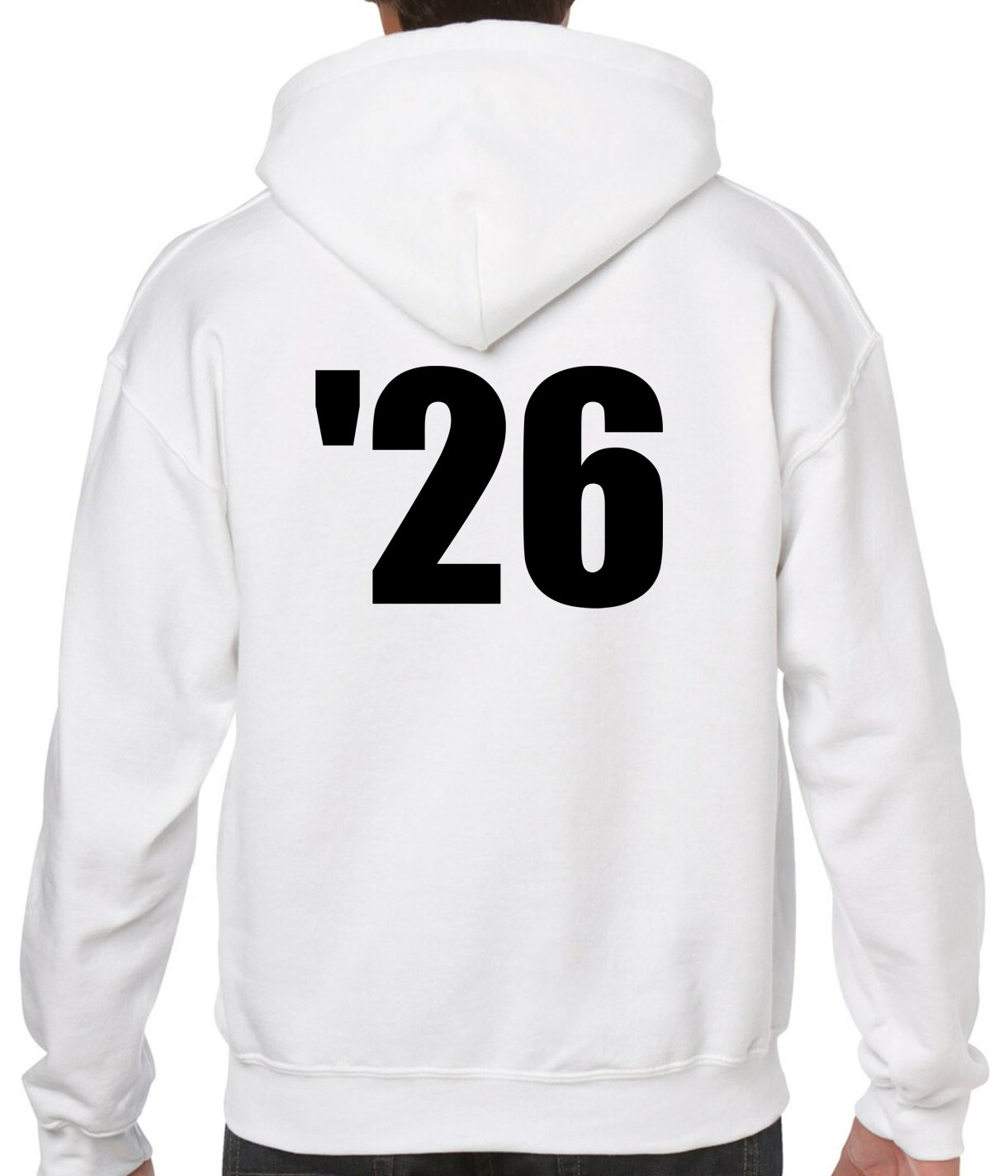 Senior White Hoodie Sweatshirt with NO LAST NAME