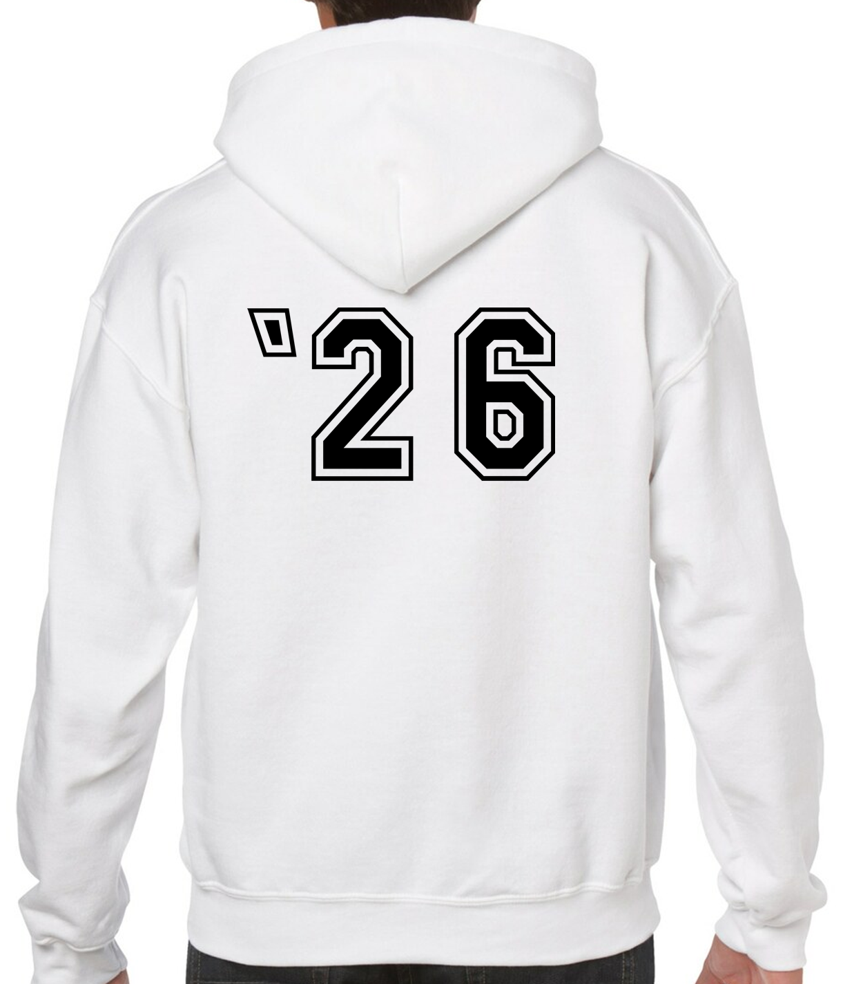 Senior White Hoodie Sweatshirt with NO LAST NAME