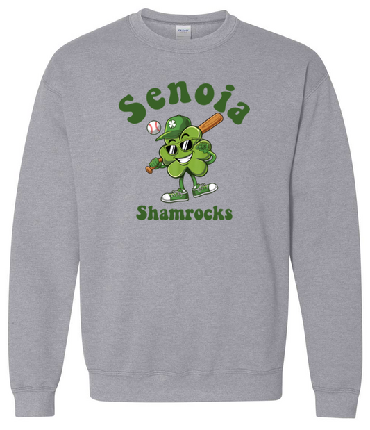 Senoia Shamrock Baseball Crewneck Sweatshirt