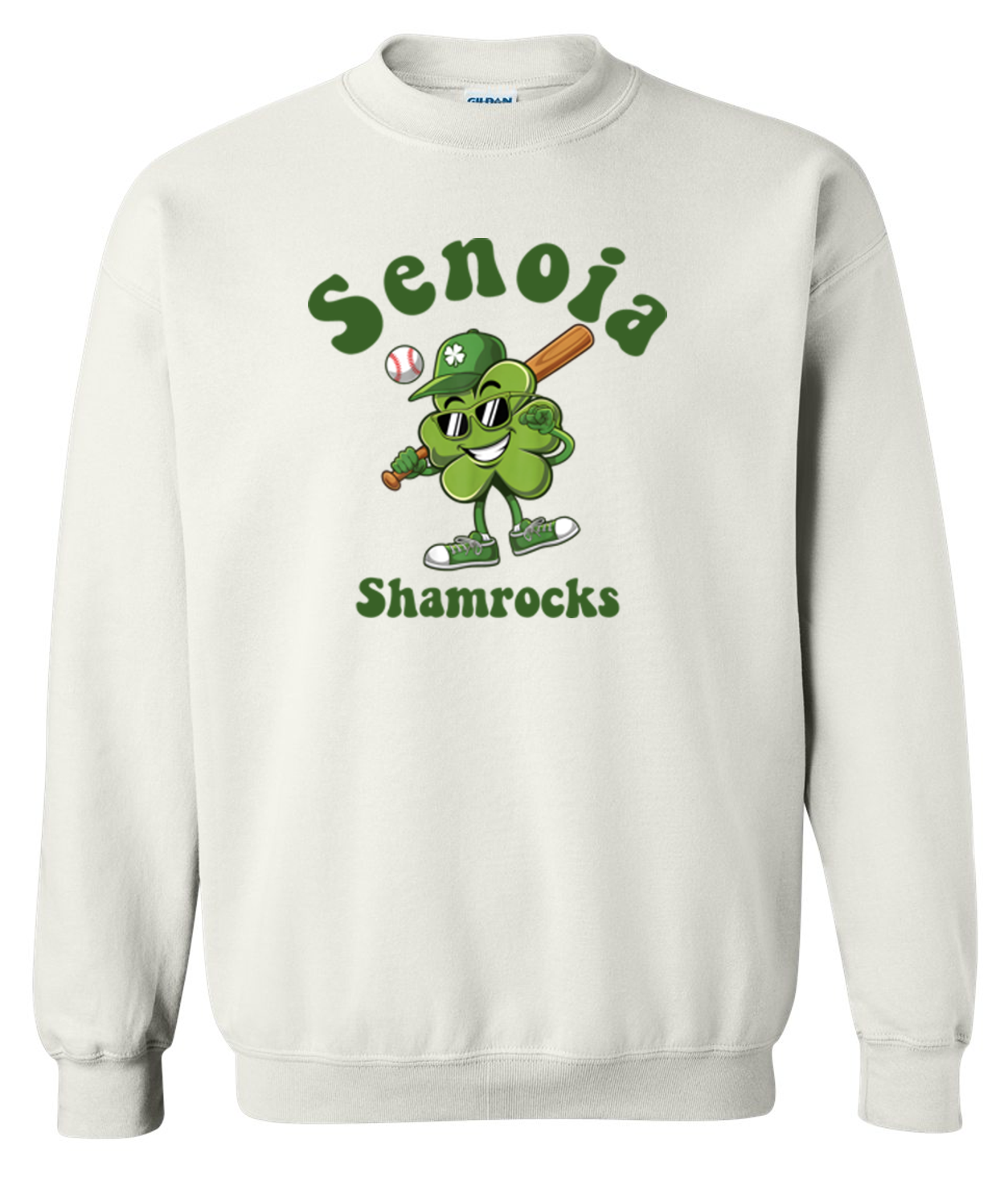 Senoia Shamrock Baseball Crewneck Sweatshirt