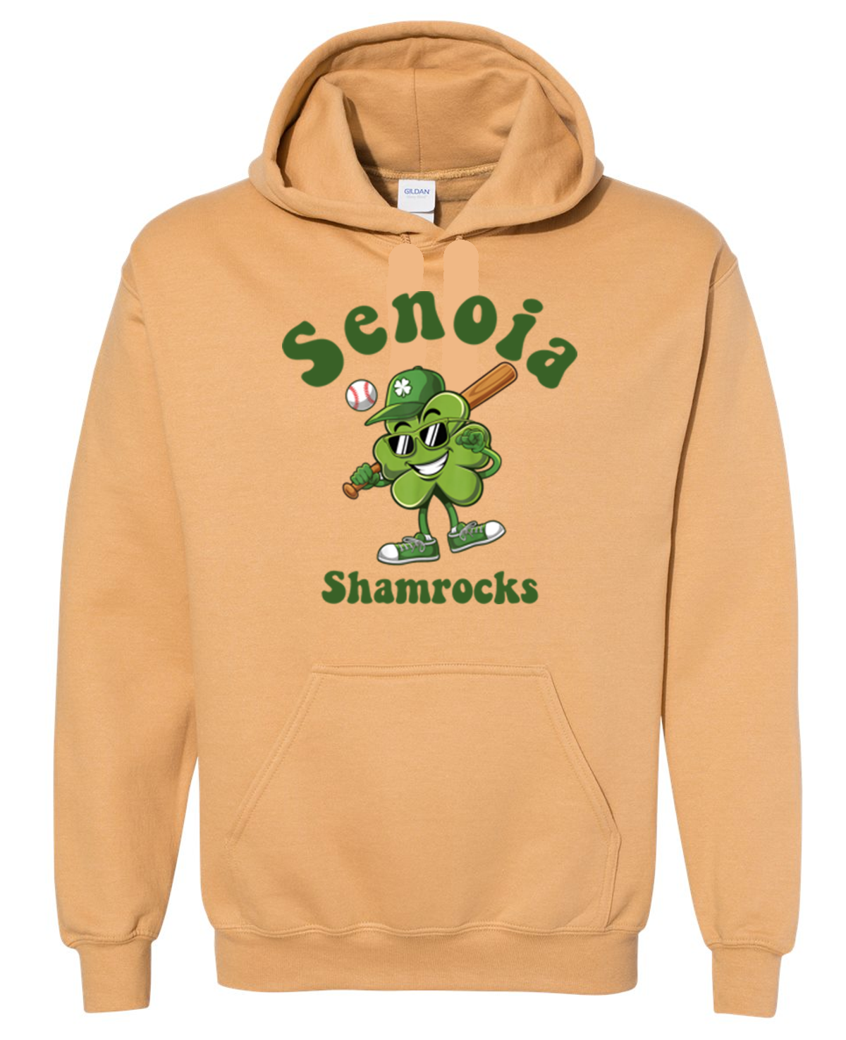 Senoia Shamrock Baseball Cotton Hoodie Sweatshirt