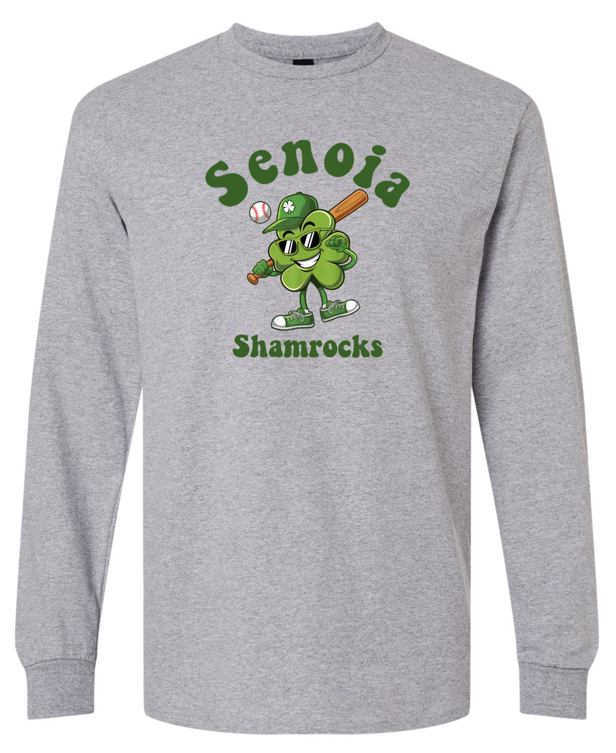 Senoia Shamrock Baseball Long Sleeve T-shirts