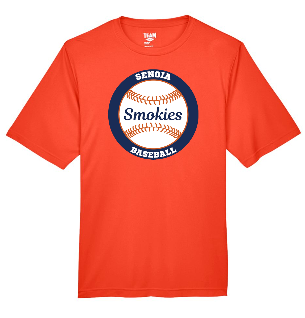 Smokies Baseball Circle Orange Short Sleeve Dri-fit T-shirts w/ Personalization