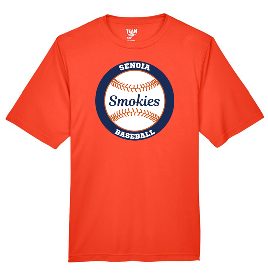 Smokies Baseball Circle Orange Short Sleeve Dri-Fit T-shirts (No Personalization)