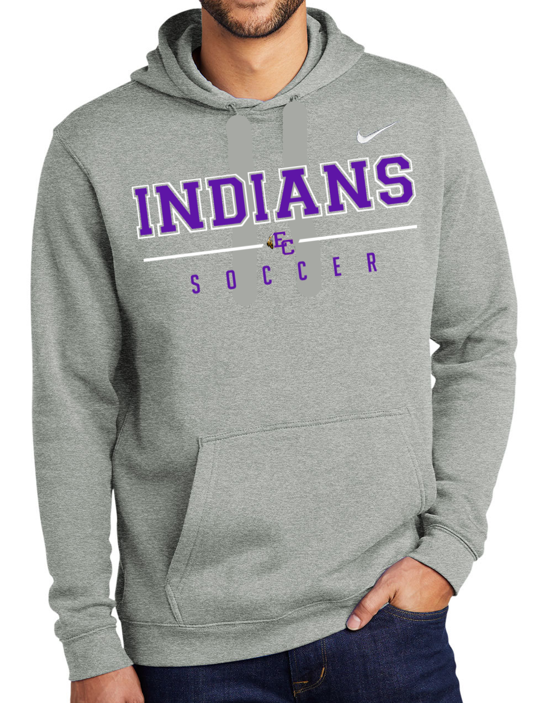 EC Middle Soccer Outline Nike Brand Cotton Hoodie Sweatshirt