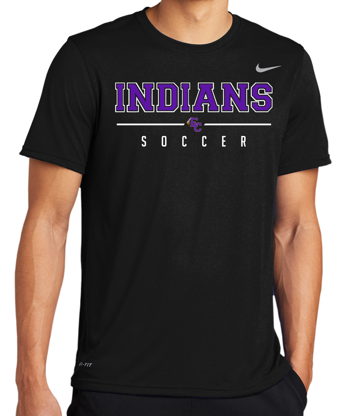 EC Middle Soccer Outline Nike Brand Short Sleeve Dri-Fit T-Shirt