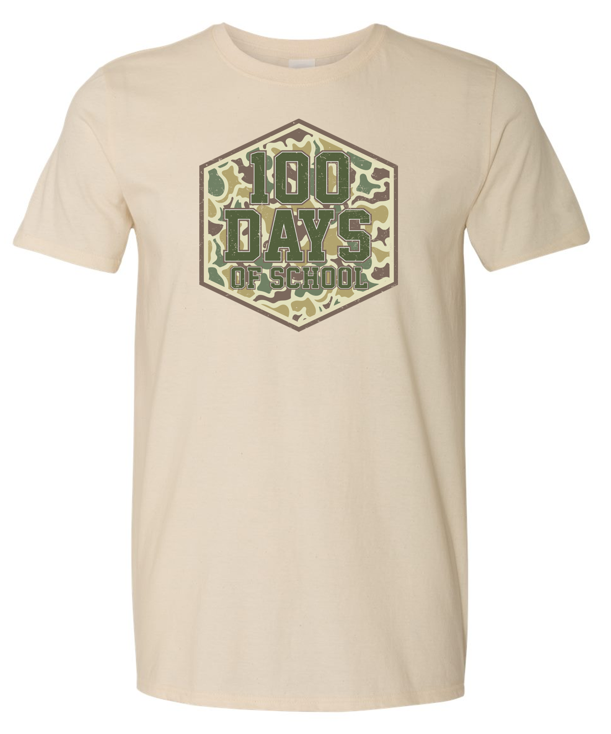 TCS "100 Days of School Camo" T-shirt
