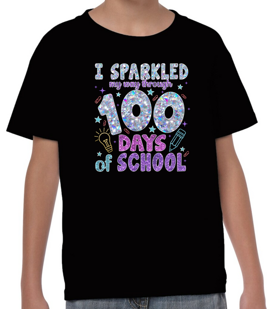 TCS "100 Days of School Sparkled" T-shirt