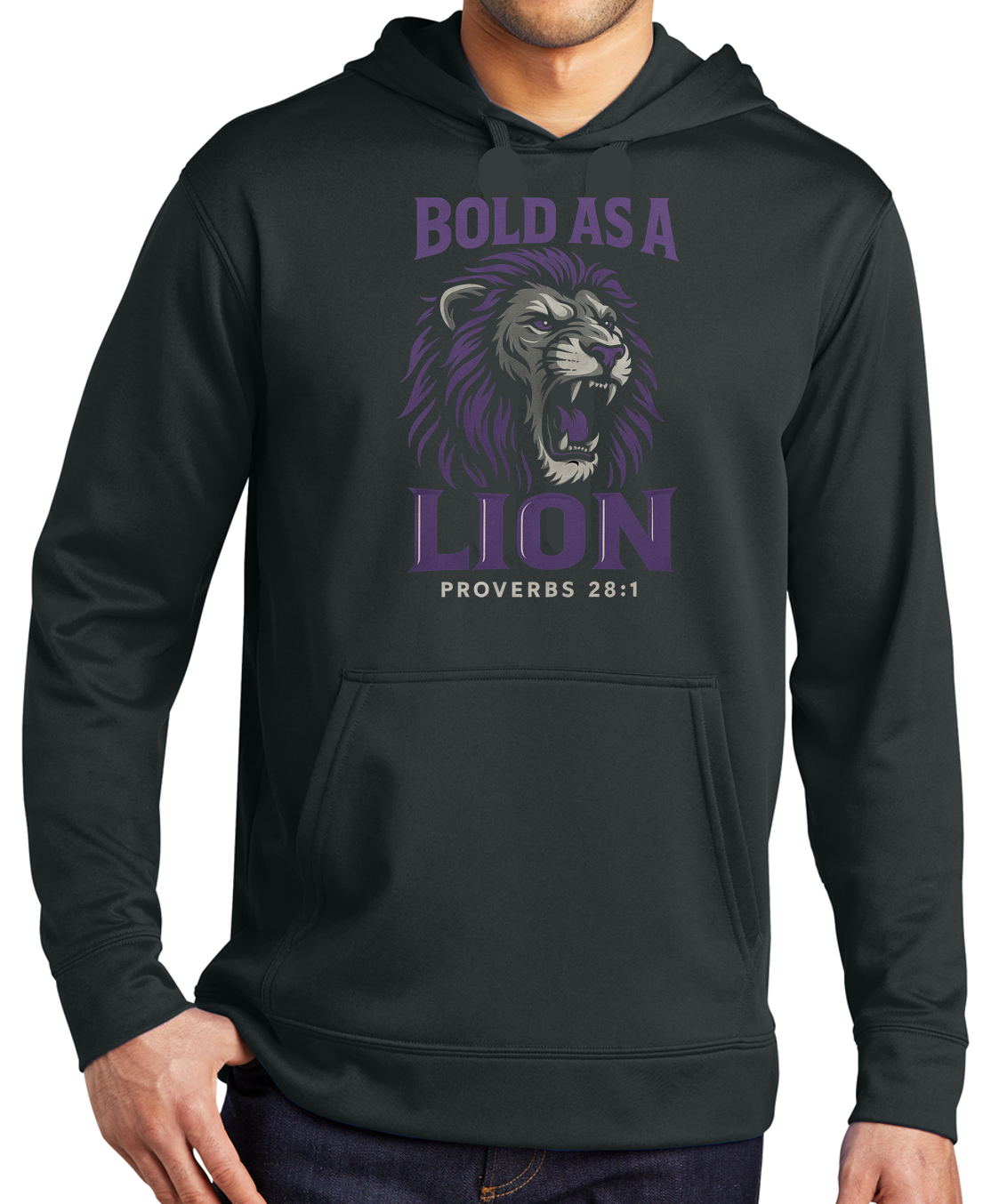 TCS Middle School & Upper Elementary Bold As A Lion Logo Performance Hoodie