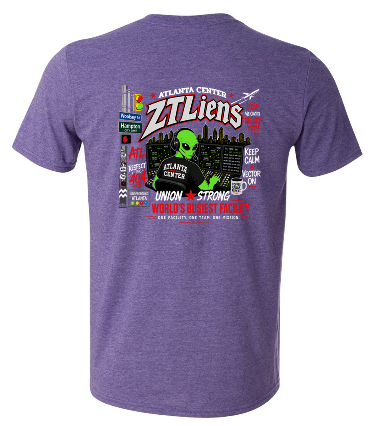 Atlanta Center ZTLiens Short Sleeve Cotton T-Shirt