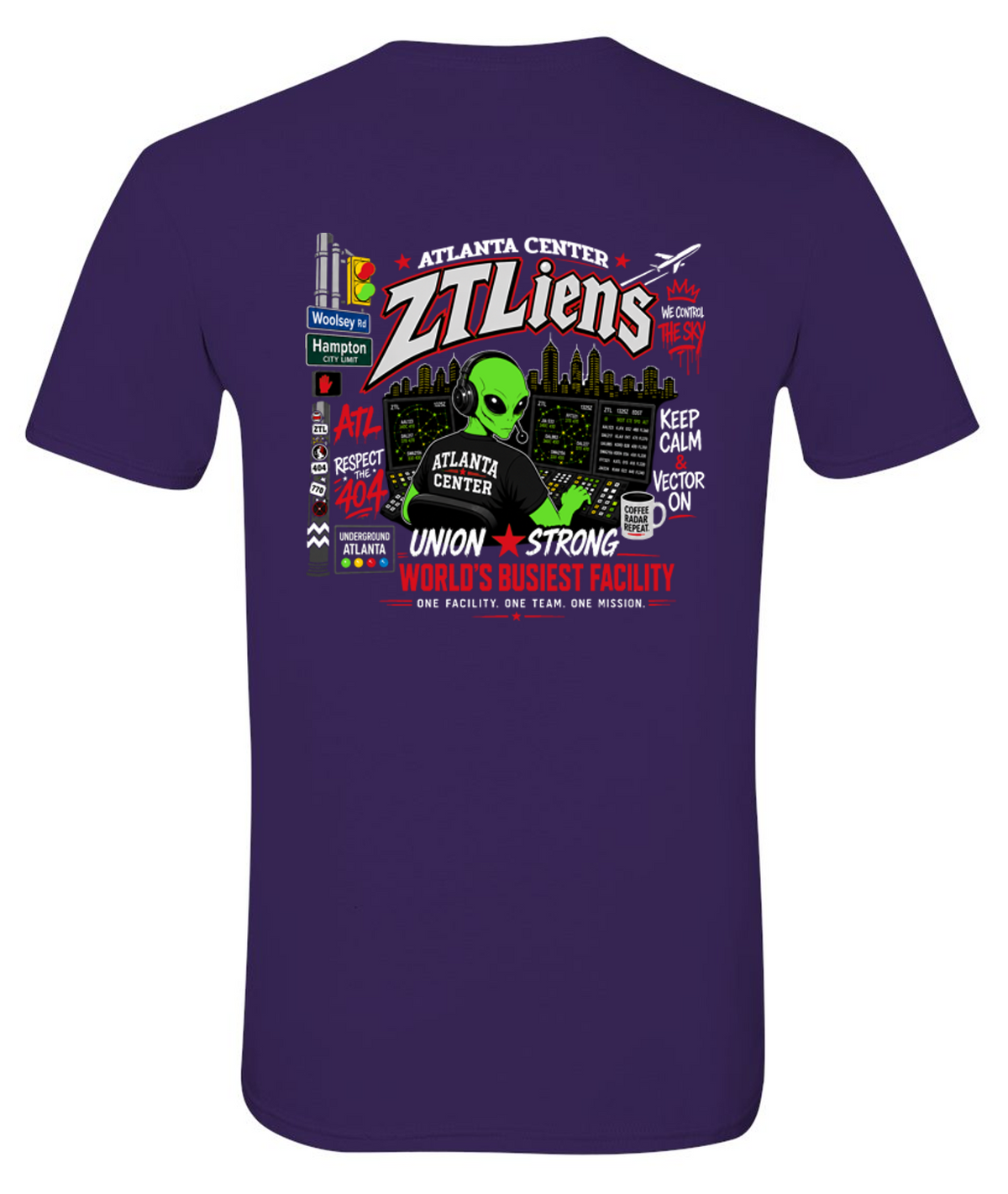 Atlanta Center ZTLiens Short Sleeve Cotton T-Shirt