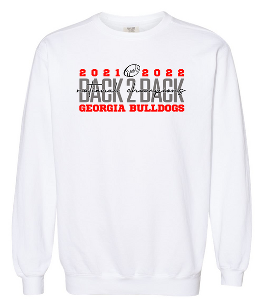 Back to Back Championship Comfort Color Brand Adult Crewneck Sweatshirt