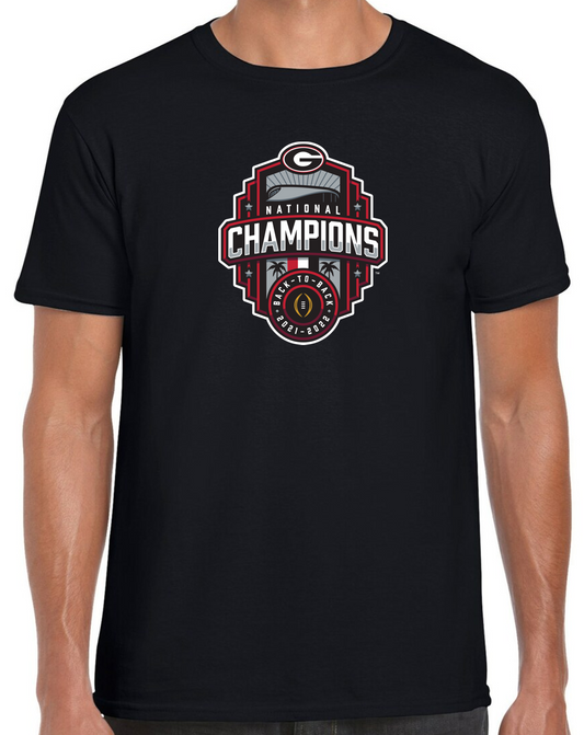 Back to Back Championship Logo Youth and Adult Short Sleeve T-Shirt