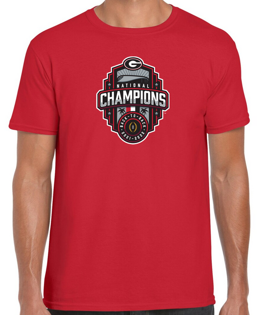 Back to Back Championship Logo Youth and Adult Short Sleeve T-Shirt
