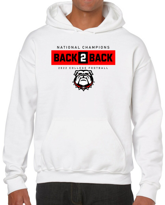 Back to Back Championship w/ Bulldawg Youth and Adult Hoodie Sweatshirt