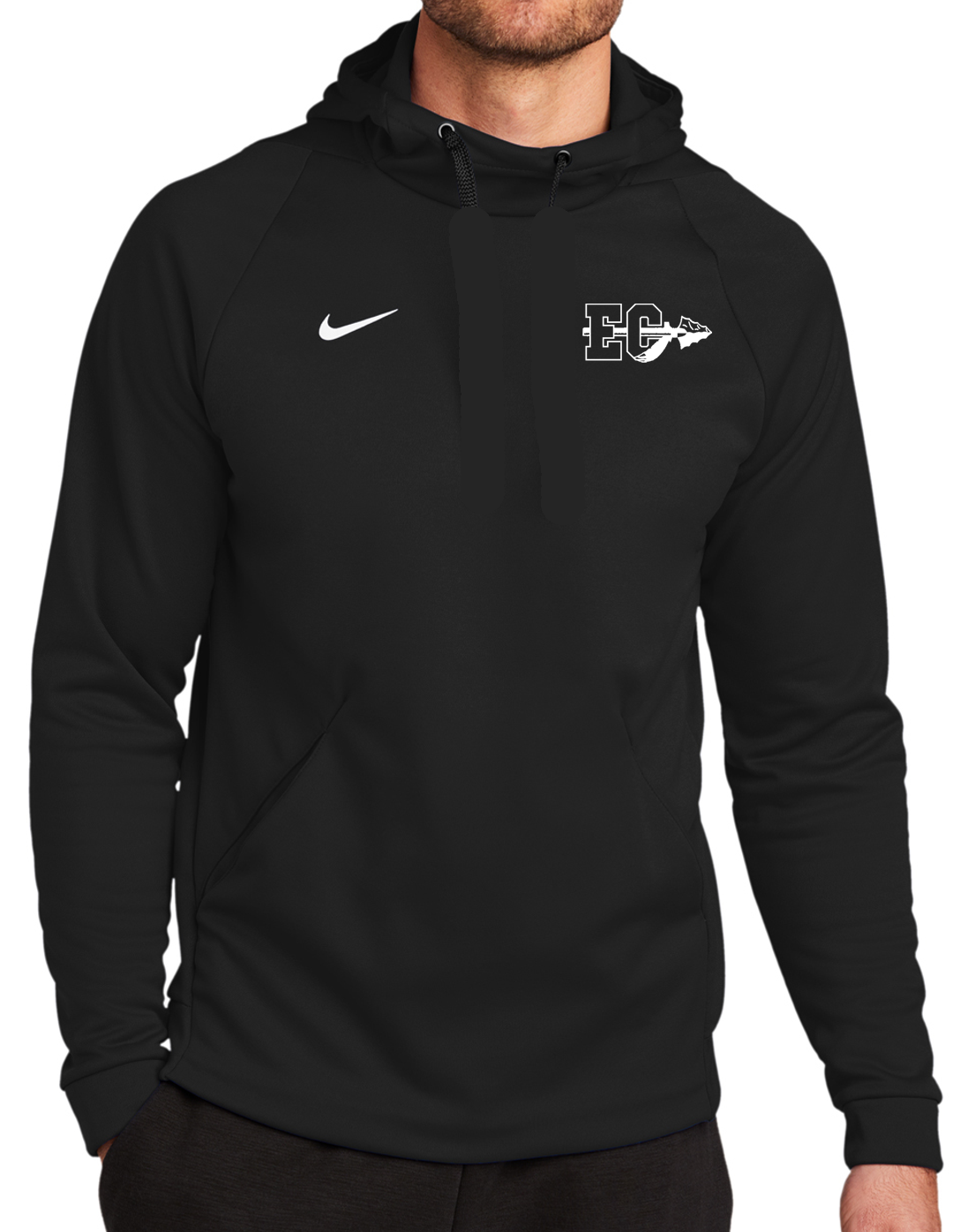 EC Middle Logo w/ Arrow Nike Brand Adult Performance Hoodie Sweatshirt