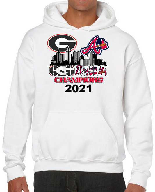 GA Champs Braves/UGA Hoodie Sweatshirt