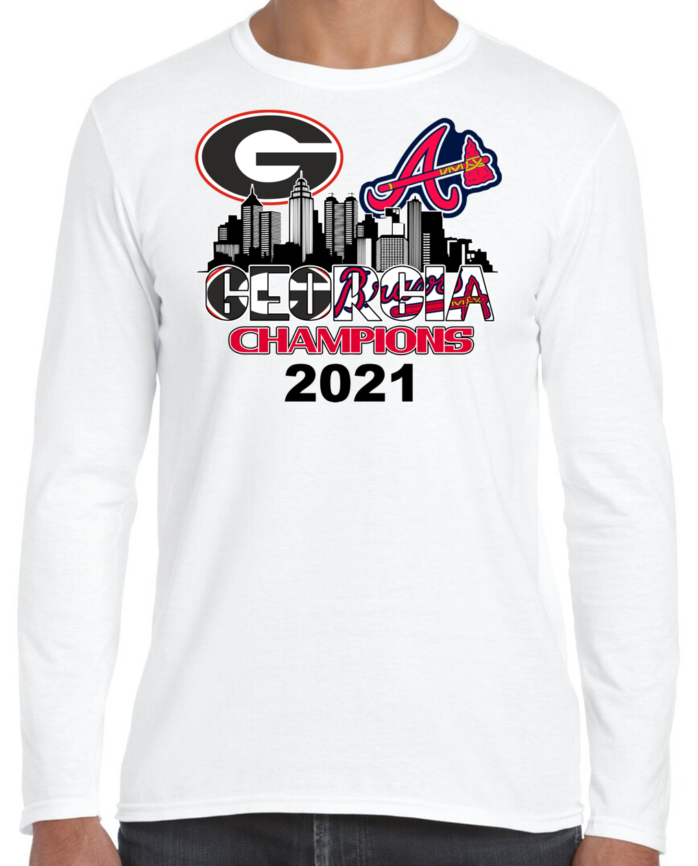 GA Champs Braves/UGA Long Sleeve T-Shirt – Graceful Peach Boutique