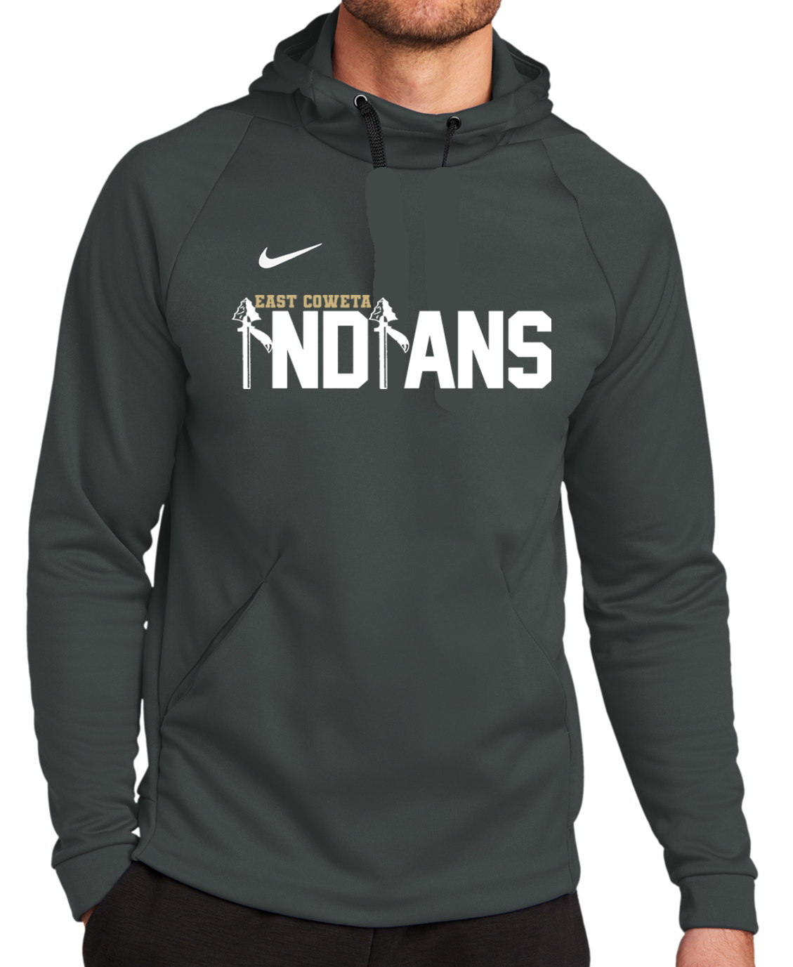 EC Middle Indians Word Nike Brand Adult Performance Hoodie Sweatshirt