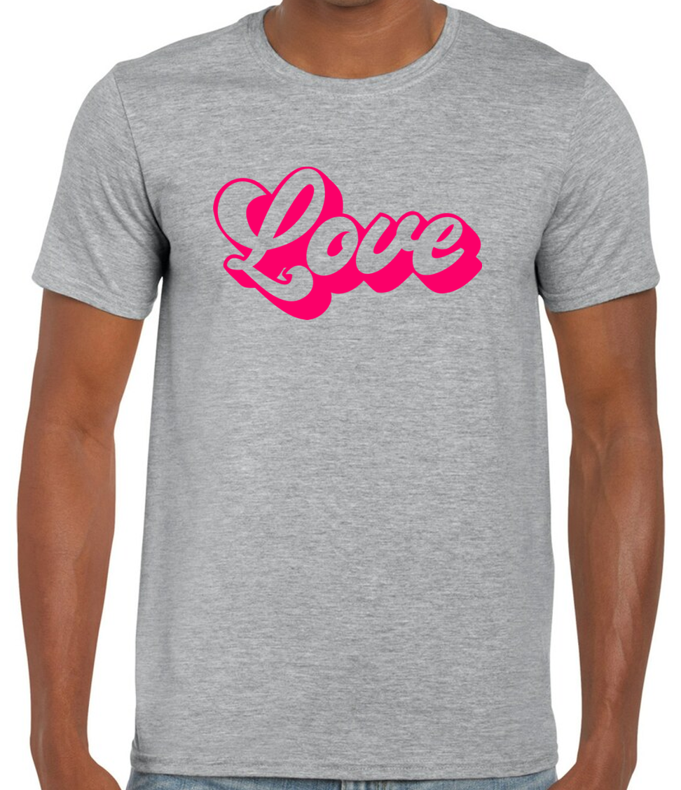 Love Retro Adult Short Sleeve T-Shirt