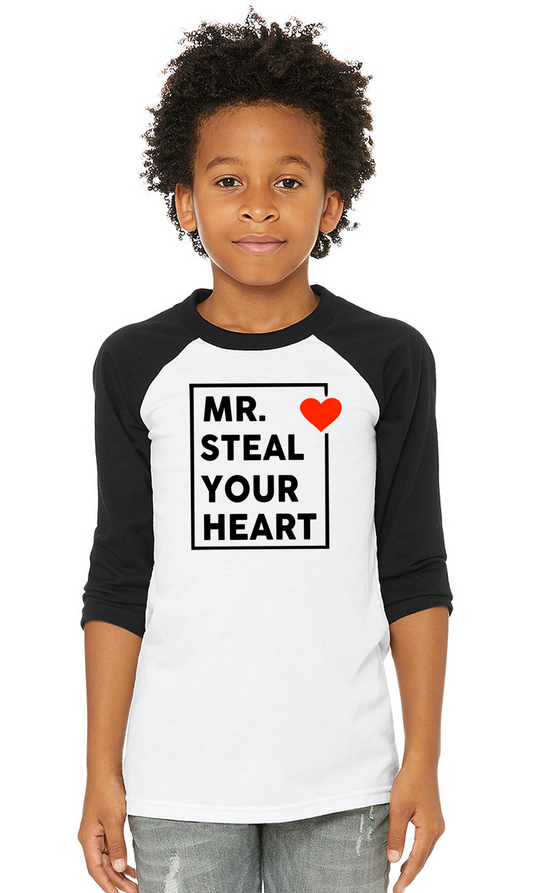 Mr. Steal Your Heart 3/4 Raglan Kid T-Shirt