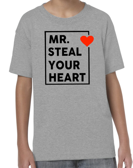 Mr. Steal Your Heart Kid Short Sleeve T-Shirt