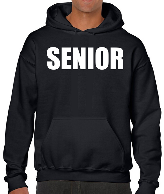 Senior Black Hoodie Sweatshirt with NO LAST NAME
