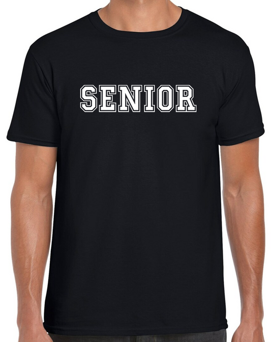 Senior Black Short Sleeve T-Shirt with NO LAST NAME